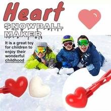 Herramienta para Hacer bolas de nieve en forma de corazón para niños, juguete de invierno para niños, regalo de cumpleaños 2024 - compra barato