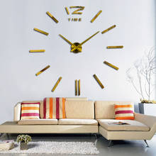 2021New Free Shipping Fashion clocks Big size Mirror wall stickers  Wall Clock  Home Decor Wall Watch Metal Eva Acrylic Muhsein 2024 - buy cheap