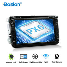 Bosion Android 10,0 Автомобильный мультимедийный плеер GPS 2 Din автомобильный DVD для Volkswagen/POLO/PASSAT b6/golf /Skoda/SEAT/LEON GPS PX6 4 Гб 64 ГБ 2024 - купить недорого