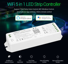 Miboxer WL5 2.4G 5 in 1 WiFi LED Controller for Single Color CCT RGB RGBW RGB+CCT LED Strip Support Amazon Alexa Voice Control 2024 - buy cheap