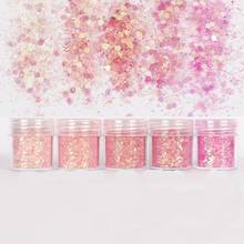 5 Box Pink Rose Colorful Nail Glitter Dust Fine Mix 3D Nail Sequins Powder; 5 Box Pink Rose Glitter  Mix 3D Nail Sequins Acrylic 2024 - buy cheap