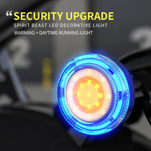 Светодиодный фонарь для мотоцикла Spirit Beast, лампа для высосветильник ности, аксессуары s, 12 В, для мотора, квадроцикла, скутера, мотоцикла 2024 - купить недорого
