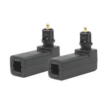 Quente-pacote de 2 360 graus digital fibra óptica toslink ângulo direito 90 graus fêmea a 3.5mm mini conector de áudio óptico masculino ad 2024 - compre barato