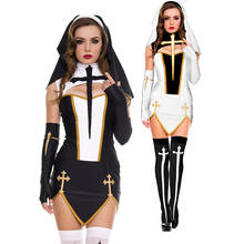 Plus Size Carnival Halloween Nun Costume Holy Church Convent Superior Role Play Temptation Cosplay Fancy Party Dress 2024 - buy cheap