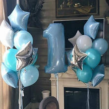 Воздушные шары из гелиевой фольги, 1 комплект, для вечеринки на день рождения, 1 цифра, для мальчиков и девочек, 1 год, для детей, для душа, вечерние аксессуары 2024 - купить недорого