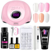 120w uv conduziu a lâmpada do prego prego kit poli gel prego conjunto prego conjunto de unhas conjunto 30ml uv gel poli manicure conjunto 2024 - compre barato