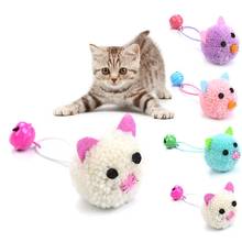 Brinquedo interativo para gatos, rato de pelúcia, resistente à mordida, brinquedo engraçado com sino, 1 peça 2024 - compre barato