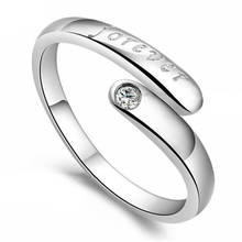 Simple Generous Double Round Head Silver Plated Rings for Women Fashion Ring Forever Letter 2024 - buy cheap