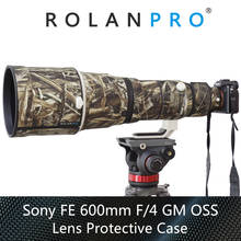 Rolanpro-capa de chuva com lente camuflada, capa protetora de nylon, à prova d'água, para sony fe 600mm f/4 gm oss, armas 2024 - compre barato