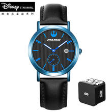 Disney-Reloj de pulsera de cuarzo para hombre, cronógrafo de cuero, estilo militar, informal, de marca superior de lujo, a la moda 2024 - compra barato