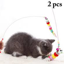 Legendog 2 Pçs/set Cat Teaser Wand Varinha Pena Artificial Decoração Gato de Brinquedo Pet Fornecimentos Gato Gato Brinquedo Interativo Favores 2024 - compre barato