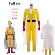 Disfraz de Anime de One Punch Man 2 para hombre, traje de Cosplay de Saitama para Halloween, monos de hombre con capa blanca, conjunto completo, envío gratis 2024 - compra barato