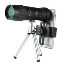 Telescopio Monocular impermeable para exteriores, lente recubierta para acampar, senderismo, avistamiento de aves, trípode con Clip para teléfono 2024 - compra barato