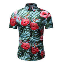 Camisas con estampado Floral Tropical Aloha para hombre, Camisa hawaiana de playa de manga corta, Camisa Social Masculina XXXL, 2022 2024 - compra barato