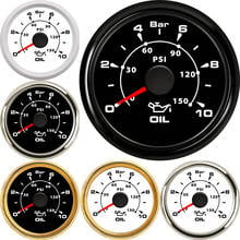 7 Color Backlight 52MM Gauge with M10X1 Sensor Thread for 0-10 Bar Oil Pressure Sensors 0-150 PSI Oil Pressure Gauge Bar Boat 2024 - buy cheap