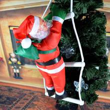 Decoración colgante de Navidad para Papá Noel, escalera de escalada, suministros de decoración para fiestas, decoraciones para árboles de Navidad, 2020 2024 - compra barato