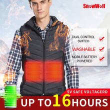 Snowwolf-Chaleco con capucha para hombre, ropa de senderismo con calefacción, batería, USB, con calefacción eléctrica, para invierno 2024 - compra barato