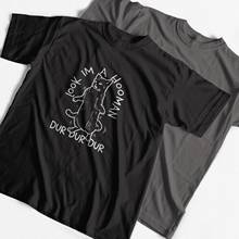 Летняя свободная Мужская футболка COOLMIND из 100% хлопка, крутая Мужская футболка с принтом кошки, футболка с круглым вырезом и коротким рукавом, мужские топы, футболки 2024 - купить недорого