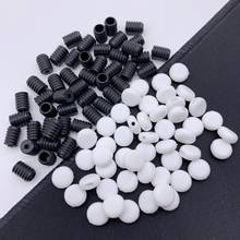 100PCS Adjustable Black White Face Mask Silicone Button Cord Locks Elastic Band Stop Drawstring Accessories DIY Spiral Buttons 2024 - buy cheap