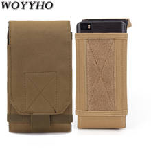 WOYYHO-Bolsa de teléfono táctica de camuflaje Molle, funda de soporte de teléfono del ejército, cinturón deportivo, bolsa de nailon impermeable, bolsas de caza deportiva 2024 - compra barato