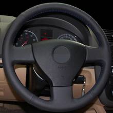 DIY Artificial Leather Black Car Steering Wheel Cover For Volkswagen Old VW Golf Polo Sagitar 2010 PoloWearable and comfortable 2024 - buy cheap