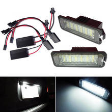 2Pcs 12V 18xLED Number License Plate Light Lamps For VW GOLF 4 5 6 7 6R Passat B6 Lupo Scirocco Polo Car License Plate Lights 2024 - buy cheap