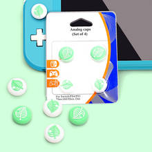 Funda de silicona para Joystick de Nintendo Switch/Lite, cubierta analógica de Animal Crossing, accesorios para Joy-con, 4 Uds. 2024 - compra barato