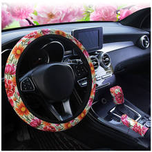 Volante de carro feminino estilo cay, capa de freio de mão anti-derrapante e tamanho m de 37-38 cm 14.5 "-15" 2024 - compre barato