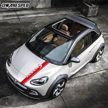For Opel Adam S Black Jack Racing Styling Car Bonnet Stripes Decals Auto Hood Engine Cover Decor Stickers Exterior Accessories 2024 - buy cheap