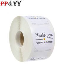 100-500pcs  Round Black "THANK YOU FOR YOUR ORDER " Stickers Seal Labels  Scrapbooking  Package Stationery 2024 - buy cheap