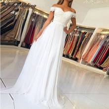Elegant Boat-Neck A-Line Wedding Dresses Chiffon Court Train Lace Applique Satin Sashes Beaded Cover Button Bridal Gowns 2024 - buy cheap