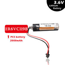 1Pcs/Lot 100% Original New For TOSHIBA ER6V ER6VC119B 3.6V 2000mAh PLC Battery With Black Plug Free Shipping 2024 - buy cheap