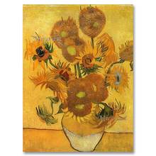 High Quality  Wall Decorative Hand-painted Van Gogh's Sunflowers Oil Painting Reproduction Picture Canvas Wall Art Paintings 2024 - buy cheap