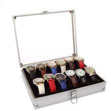 6/12 Grids Metal Watch Box Watch Display Case Storage Holder Organizer Jewelry Display Packed In Bubble Column with Paper Box 2024 - buy cheap