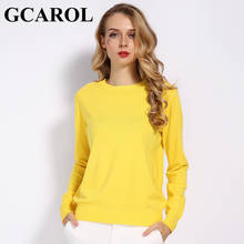 GCAROL Women Candy Knit Jumper Women 30% Wool Slim Sweater Spring Autumn Winter Soft Stretch Render Knit Pullover Knitwear S-3XL 2024 - buy cheap