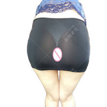 Прозрачные сексуальные мини-юбки карамельного цвета из ледяного шелка, соблазнительная черная Клубная одежда, Falda Jupe Saias L 2024 - купить недорого