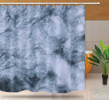 Cortinas de ducha impermeables 3d de moda moderna, tela de poliéster, estampado de rayas de mármol, cortinas de ducha de baño 2024 - compra barato