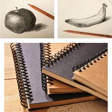 Sketchbook Diary for Drawing Painting Graffiti Soft Cover Black Paper Sketch Book Memo Pad Notebook Office School Supplies Gift 2024 - buy cheap
