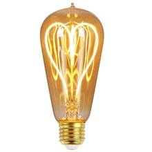 2020 NEW ST64 110V/220V LED Edison light Bulb Dimmable Heart Shape Soft Light Filament Antique Style Vintage Light Bulb 2024 - buy cheap
