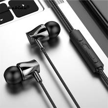 3.5mm Wired Subwoofer Earphones Upgraded Wired Headset Mobile Phone Sport Headset In ear Deep Bass Stereo Earbuds With Mic 2024 - buy cheap