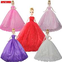 Кукла аксессуары DIY игрушка для девочек кружево вечернее платье и вуаль для куклы Барби наряды одежда свадебное платье для Барби 2024 - купить недорого