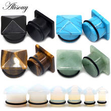 Alisouy 2Pc Stone Ear Plugs Gauges Earrings ear pircing Ear Plug Flesh Tunnel Expander Ear Stretcher Body sexy Piercing Jewelry 2024 - buy cheap