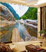custom curtains 3D window blinds and the curtain Stone river Living room bedroom home goods curtains on the window 2019 2024 - buy cheap