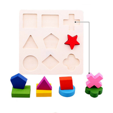 Детские деревянные геометрические блоки для обучения, обучающие игрушки для детей, познавательные блоки, Игрушки для раннего обучения, подарки 2024 - купить недорого