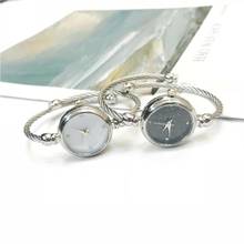 Casual retro feminino pulseira relógio pouco suave dial topo luxo prata cinta fina brilhante arte relógio de pulso feminino quartzo 2024 - compre barato