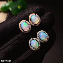 KJJEAXCMY fine jewelry natural opal 925 sterling silver women earrings new Ear Studs support test fashion 2024 - buy cheap