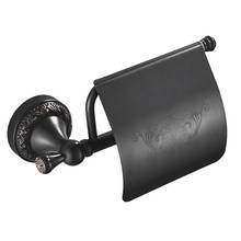 Europeu-estilo preto suporte de papel higiênico latão titular rolo escovado shlef toalha de papel fixado na parede acessórios do banheiro 2024 - compre barato
