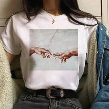 Camiseta feminina com estampa gráfica, nova blusa feminina de manga curta para o verão com estética 2024 - compre barato