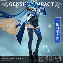 Anime!Genshin Impact EuLa Game Suit Elegant Jumpsuits Uniform Cosplay Costume Halloween Carnival Party Outfit For Women 2021 NEW 2024 - buy cheap