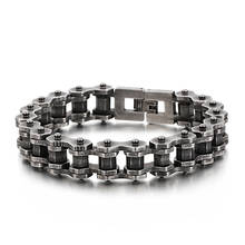 Titanium steel jewelry motorcycle bracelet retro punk fashion men's bracelet bicycle bracelet 2024 - buy cheap